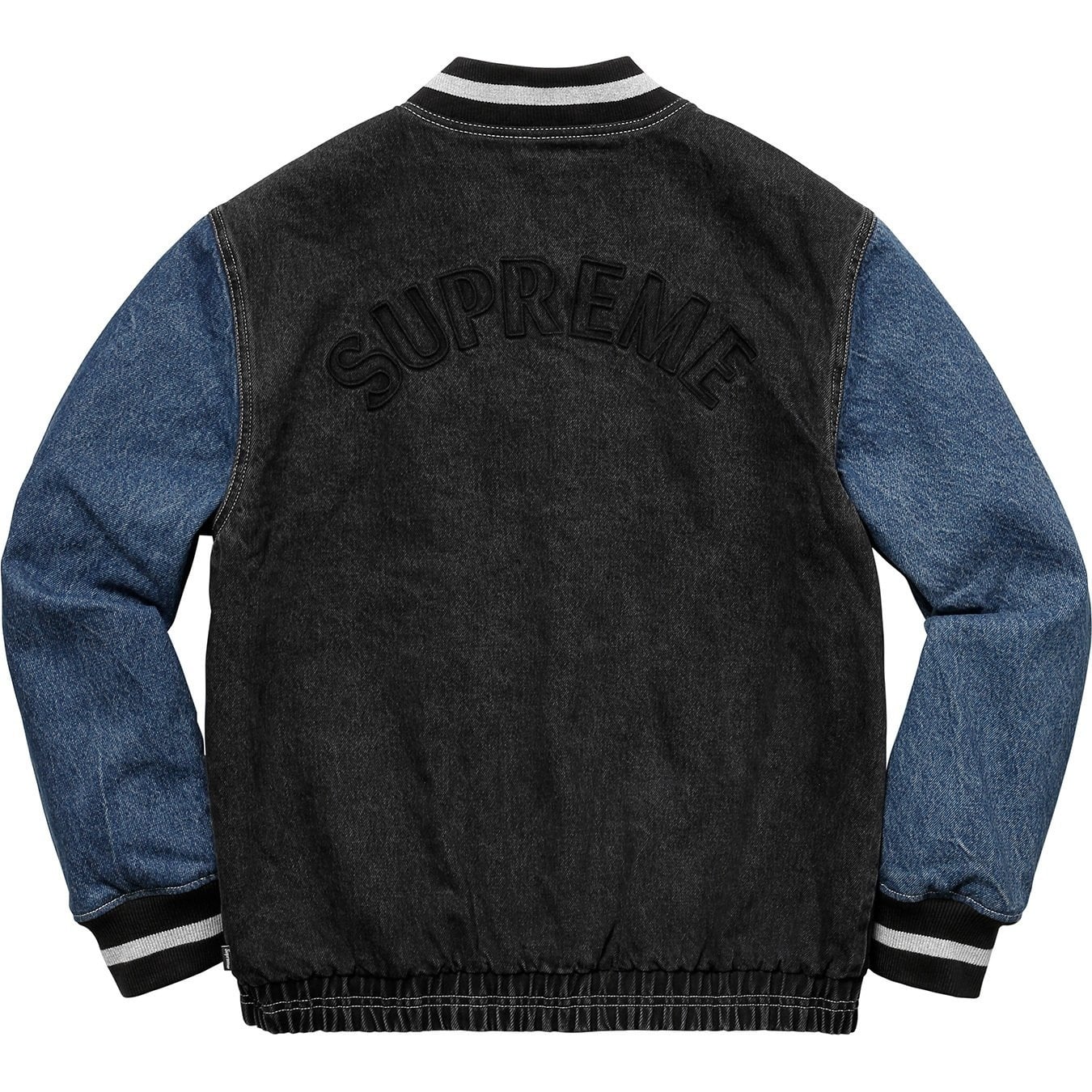 Denim Varsity Jacket view 4
